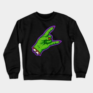 Zombie Metal Horns Crewneck Sweatshirt